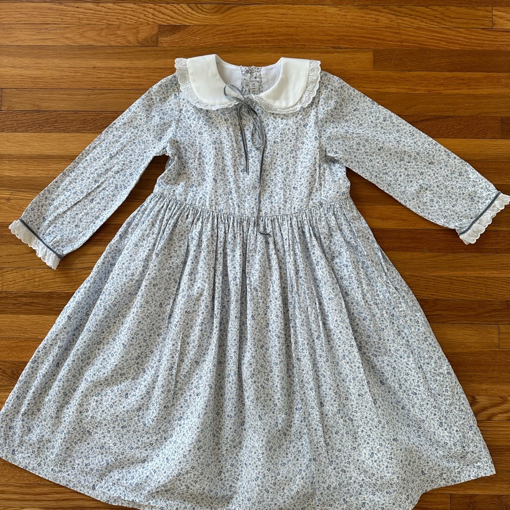 Amaia Floral Kids Casual Dress with White Collar